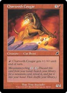 【ENG】【Foil】《黒焦げ牙のクーガー/Chartooth Cougar》[SCG]
