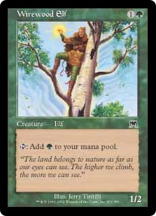 【ENG】【Foil】《ワイアウッドのエルフ/Wirewood Elf》[ONS]