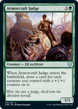 【ENG】【Foil】《鎧作りの審判者/Armorcraft Judge》[CMR]
