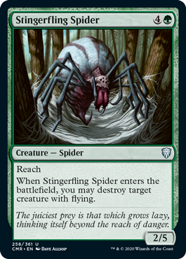 【ENG】【Foil】《棘投げの蜘蛛/Stingerfling Spider》[CMR]