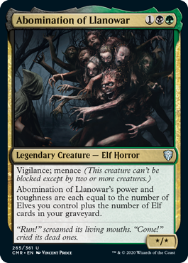 【ENG】【Foil】《ラノワールの異形/Abomination of Llanowar》[CMR]