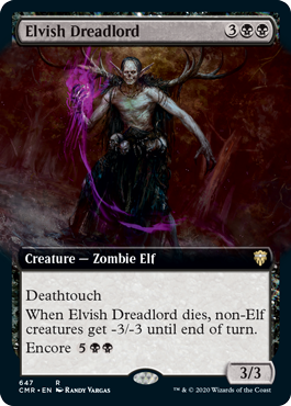 【ENG】【Foil】■拡張アート■《エルフの戦慄王/Elvish Dreadlord》[CMR]