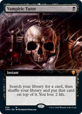 【ENG】【Foil】■拡張アート■《吸血の教示者/Vampiric Tutor》[CMR]
