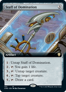 【ENG】【Foil】■拡張アート■《威圧の杖/Staff of Domination》[CMR]