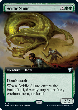 【ENG】【Foil】■拡張アート■《酸のスライム/Acidic Slime》[CMR]