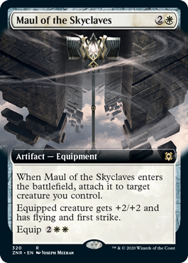 【ENG】【Foil】■拡張アート■《スカイクレイブの大鎚/Maul of the Skyclaves》[ZNR]