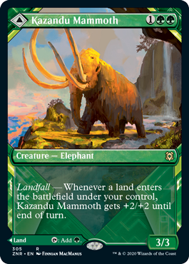 【ENG】【Foil】■ショーケース■《カザンドゥのマンモス/Kazandu Mammoth》[ZNR]