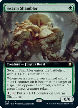 【ENG】【Foil】■拡張アート■《群れのシャンブラー/Swarm Shambler》[ZNR]