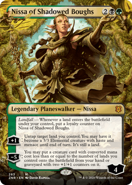 【ENG】【Foil】■ボーダーレス■《影さす太枝のニッサ/Nissa of Shadowed Boughs》[ZNR]