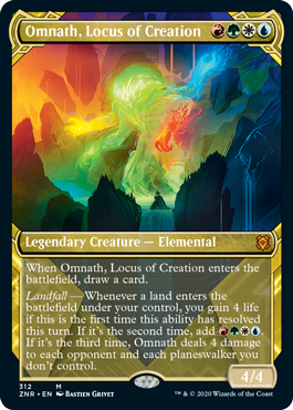 【ENG】【Foil】■ショーケース■《創造の座、オムナス/Omnath, Locus of Creation》[ZNR]