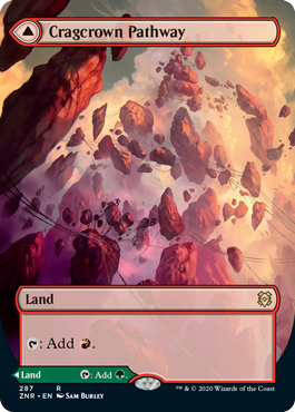 【ENG】【Foil】■ボーダーレス■《岩山被りの小道/Cragcrown Pathway》[ZNR]