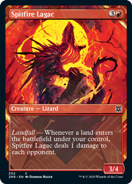 【ENG】【Foil】■ショーケース■《火吐きラガーク/Spitfire Lagac》[ZNR]
