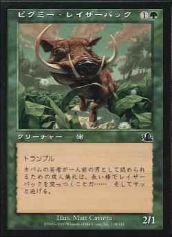【JPN】【Foil】《ピグミー・レイザーバック/Pygmy Razorback》[PCY]