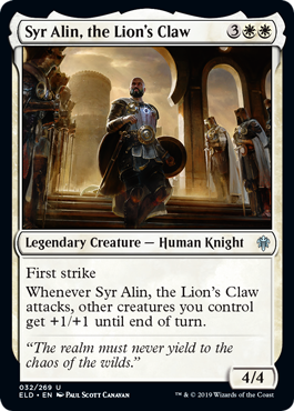 【ENG】【Foil】《獅子の爪、エイリン卿/Syr Alin, the Lion's Claw》[ELD]