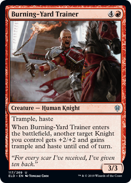 【ENG】【Foil】《燃焦苑の教練者/Burning-Yard Trainer》[ELD]