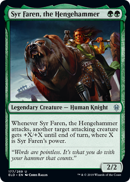 【ENG】【Foil】《ヘンジの槌、ファレン卿/Syr Faren, the Hengehammer》[ELD]