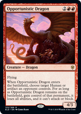 【ENG】【Foil】《日和見ドラゴン/Opportunistic Dragon》[ELD]
