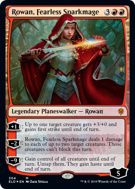 【ENG】【Foil】《不敵な火花魔道士、ローアン/Rowan, Fearless Sparkmage》[ELD]