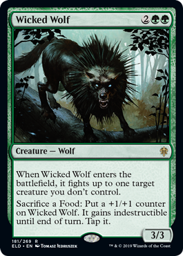 【ENG】【Foil】《意地悪な狼/Wicked Wolf》[ELD]
