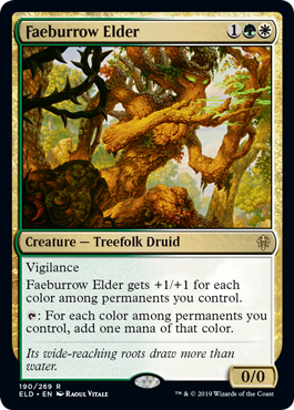 【ENG】【Foil】《フェイ庄の古老/Faeburrow Elder》[ELD]