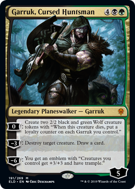 【ENG】【Foil】《呪われた狩人、ガラク/Garruk, Cursed Huntsman》[ELD]