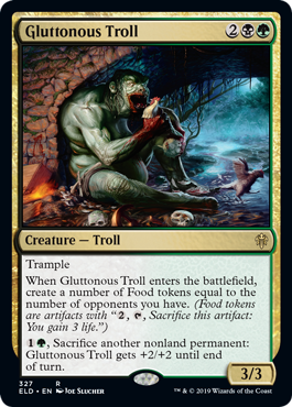 【ENG】【Foil】《大食いトロール/Gluttonous Troll》[ELD]