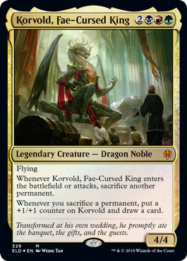 【ENG】【Foil】《フェイに呪われた王、コルヴォルド/Korvold, Fae-Cursed King》[ELD]
