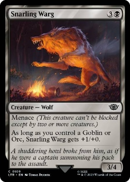 【ENG】【Foil】《うなる魔狼/Snarling Warg》[LTR]