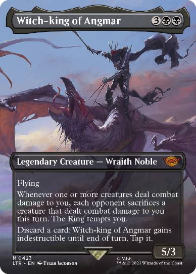 【ENG】【Foil】■ボーダーレス■《アングマールの魔王/Witch-King of Angmar》(423)[LTR]