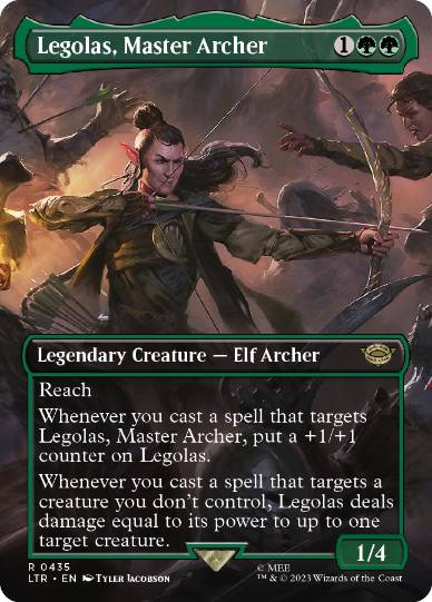 【ENG】【Foil】■ボーダーレス■《弓の名人、レゴラス/Legolas, Master Archer》[LTR]