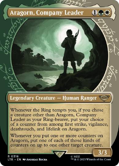 【ENG】【Foil】■ショーケース■《一行のリーダー、アラゴルン/Aragorn, Company Leader》(316)[LTR]
