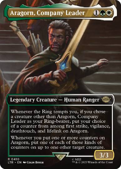 【ENG】【Foil】■ボーダーレス■《一行のリーダー、アラゴルン/Aragorn, Company Leader》[LTR]