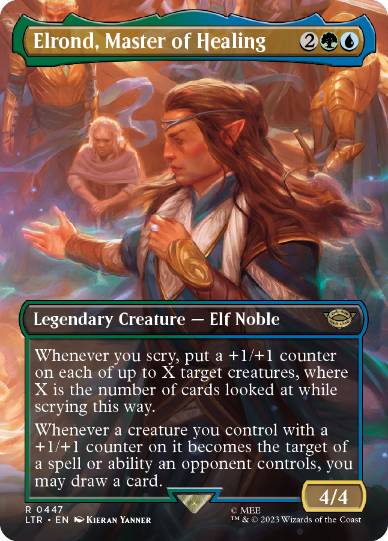 【ENG】【Foil】■ボーダーレス■《医術の大家、エルロンド/Elrond, Master of Healing》[LTR]