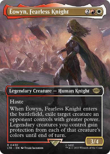 【ENG】【Foil】■ボーダーレス■《恐れを知らぬ騎士、エオウィン/Eowyn, Fearless Knight》[LTR]