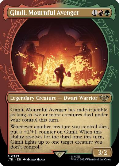 【ENG】【Foil】■ショーケース■《死を悼む復讐者、ギムリ/Gimli, Mournful Avenger》(323)[LTR]