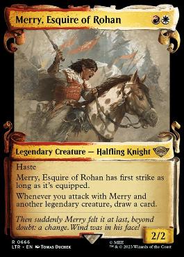 【ENG】【Foil】■ショーケース■《ローハン王家の小姓、メリー/Merry, Esquire of Rohan》(666)[LTR]