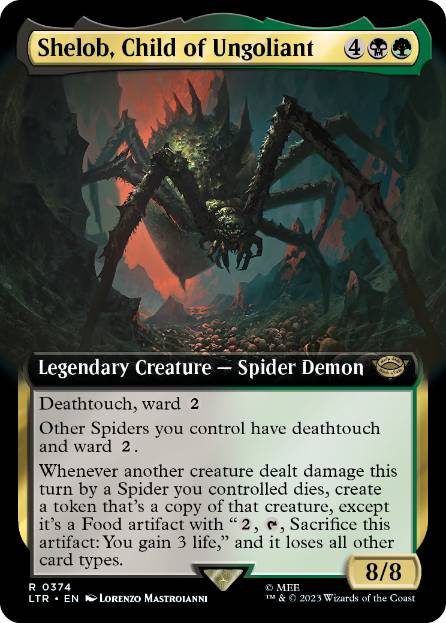 【ENG】【Foil】■拡張アート■《ウンゴリアントの末裔、シェロブ/Shelob, Child of Ungoliant》[LTR]
