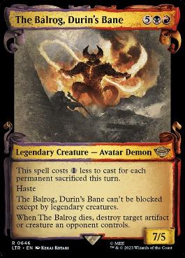 【ENG】【Foil】■ショーケース■《ドゥリンの禍、バルログ/The Balrog, Durin's Bane》[LTR]