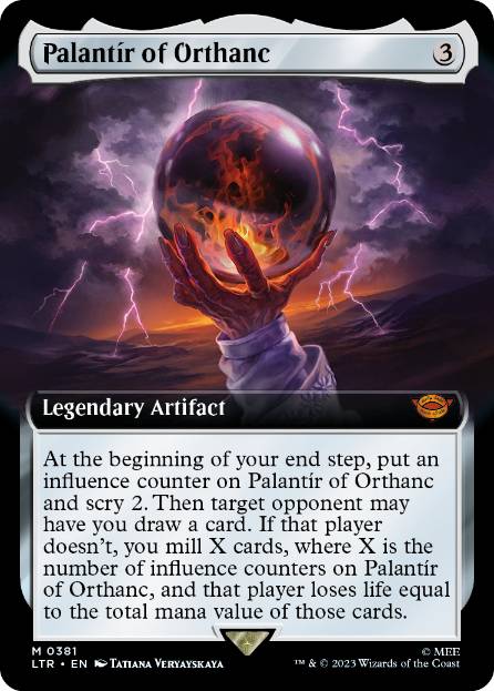 【ENG】【Foil】■拡張アート■《オルサンクのパランティール/Palantir of Orthanc》[LTR]