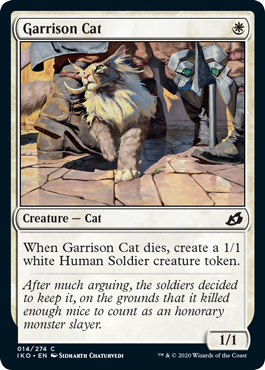 【ENG】【Foil】《駐屯地の猫/Garrison Cat》[IKO]