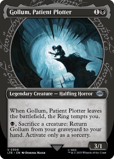 【ENG】【Foil】■ショーケース■《忍耐強く企む者、ゴラム/Gollum, Patient Plotter》(309)[LTR]