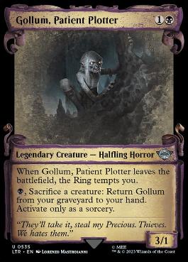 【ENG】【Foil】■ショーケース■《忍耐強く企む者、ゴラム/Gollum, Patient Plotter》(535)[LTR]