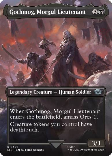 【ENG】【Foil】■ボーダーレス■《モルグルの副官、ゴスモグ/Gothmog, Morgul Lieutenant》[LTR]