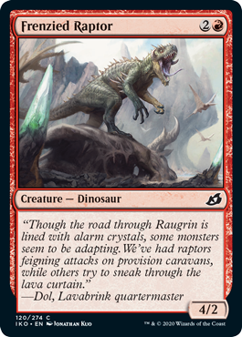 【ENG】【Foil】《激情の猛竜/Frenzied Raptor》[IKO]