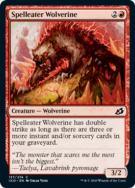 【ENG】【Foil】《呪文喰いクズリ/Spelleater Wolverine》[IKO]