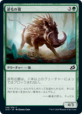 【JPN】【Foil】《逆毛の猪/Bristling Boar》[IKO]