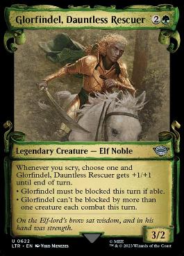 【ENG】【Foil】■ショーケース■《勇敢なる救い手、グロールフィンデル/Glorfindel, Dauntless Rescuer》[LTR]