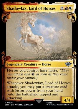 【ENG】【Foil】■ショーケース■《馬の王者、飛蔭/Shadowfax, Lord of Horses》[LTR]