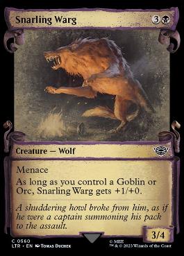 【ENG】【Foil】■ショーケース■《うなる魔狼/Snarling Warg》[LTR]