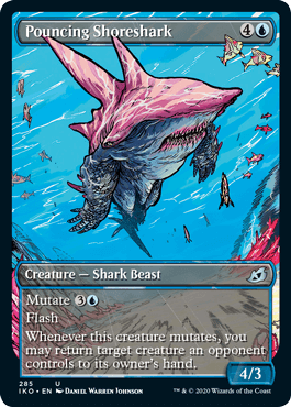 【ENG】【Foil】■ショーケース■《飛びかかる岸鮫/Pouncing Shoreshark》[IKO]